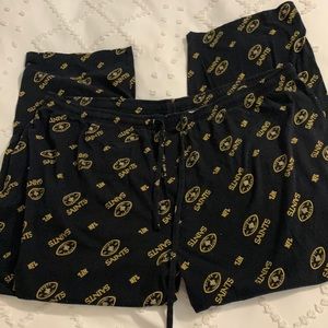 Mens New Orleans Saints Sleep Pants sz 2XL NFL Team Apparel Black Gold